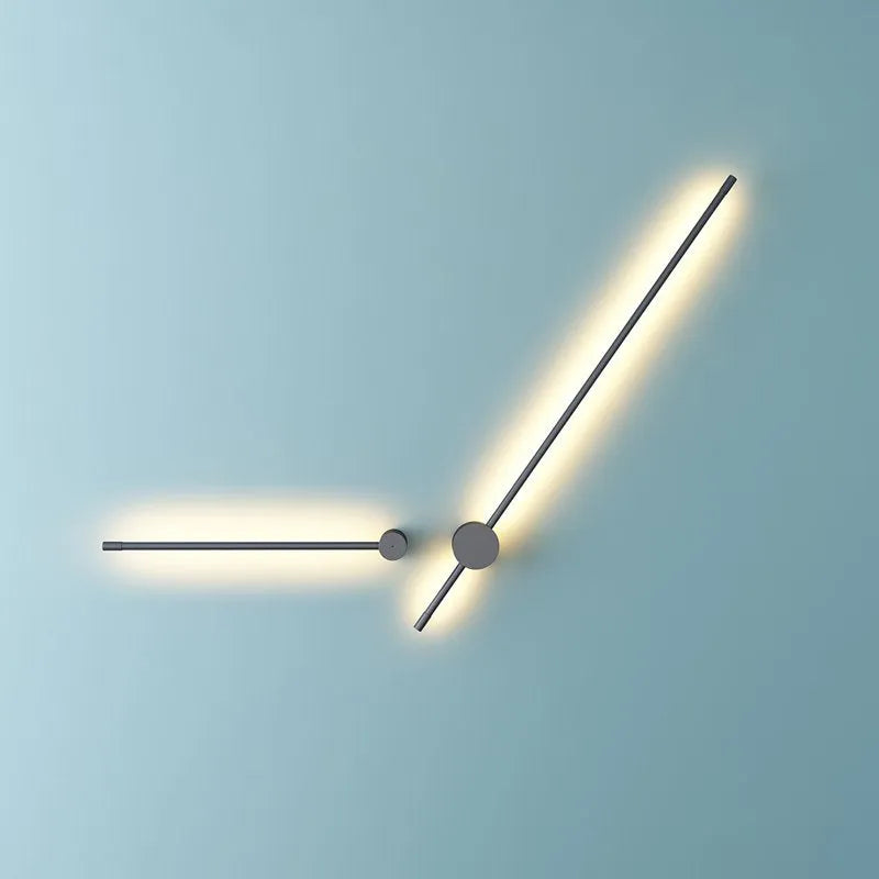 Minimalist Adjustable Linear Black Outdoor Wall Light