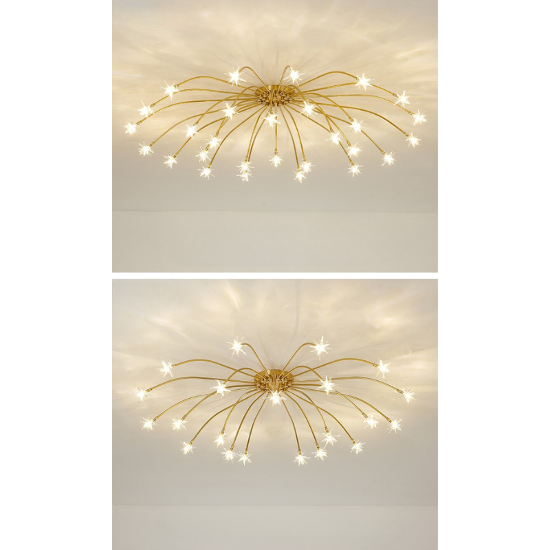 Flush Mount Ceiling Light Aurora Starry Art Deco