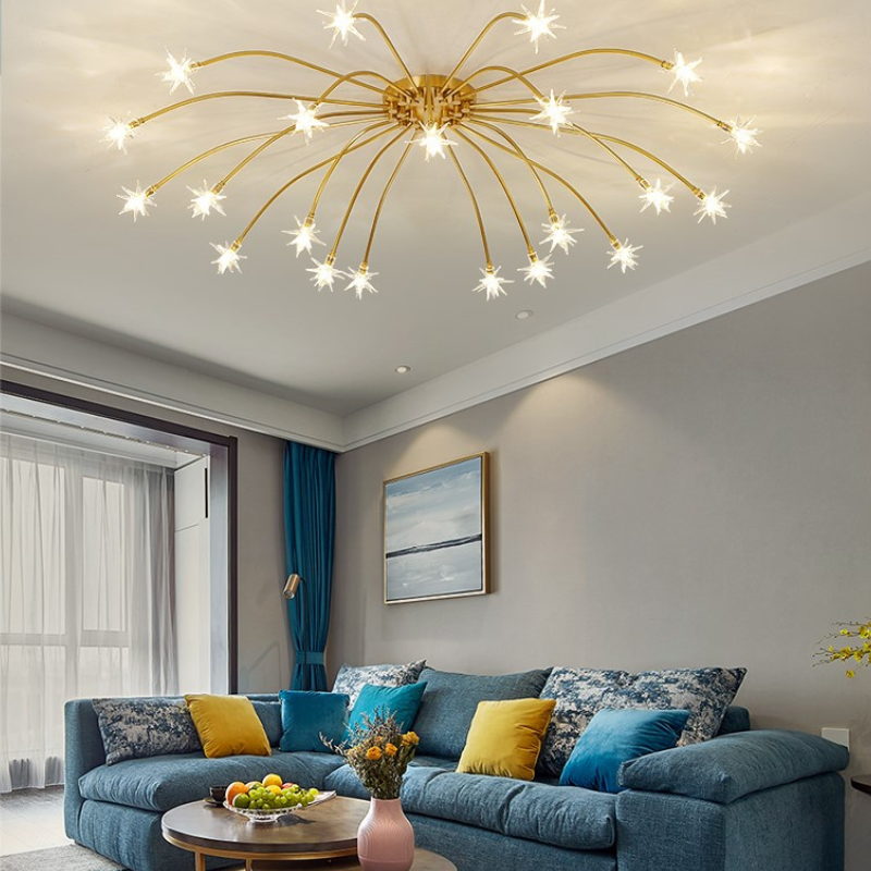 Flush Mount Ceiling Light Aurora Starry Art Deco