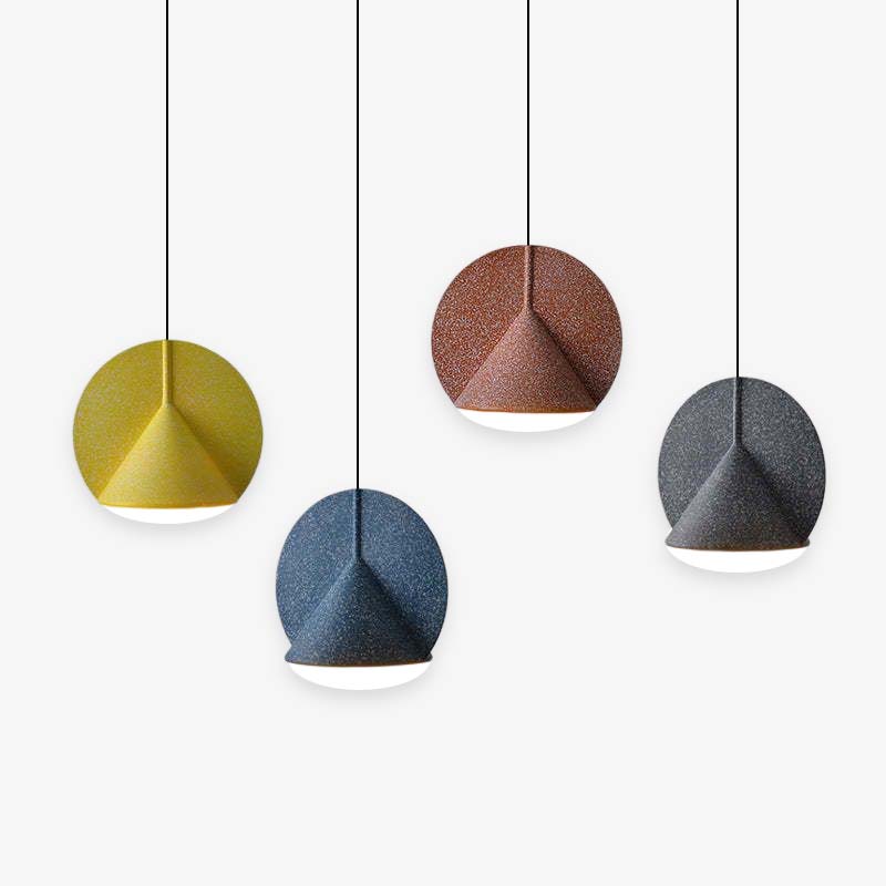 Pendant Light With Even Illumination Terrazzo Resin
