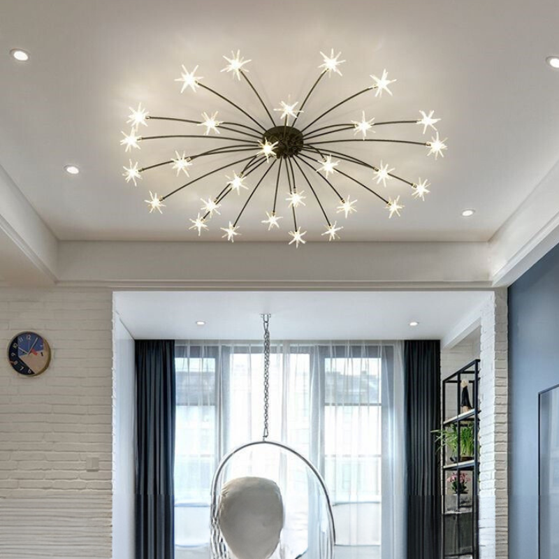 Flush Mount Ceiling Light Aurora Starry Art Deco