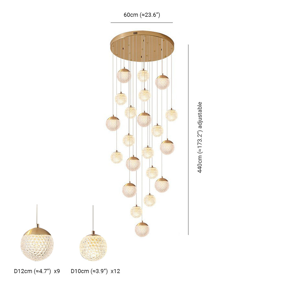 Modern Flair Pendant Light With Gold Art Deco