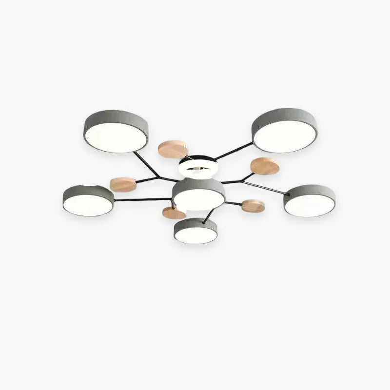 Living Room And Dining Area Ceiling Light Wooden Round