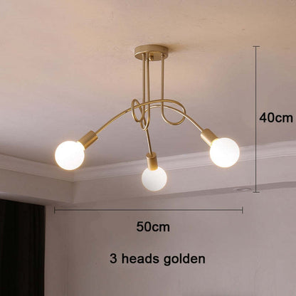 Metal Linear NovaLine Ceiling Curve Light For Living And Dining Rooms
