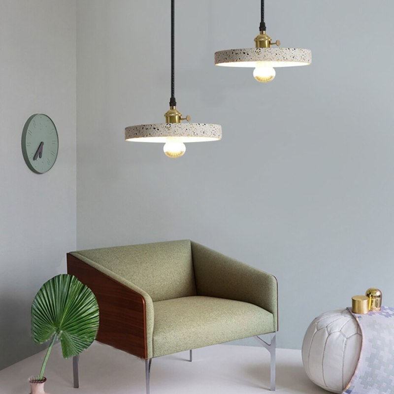 Light Pendant Shade Stone Elegant With Glow Soft