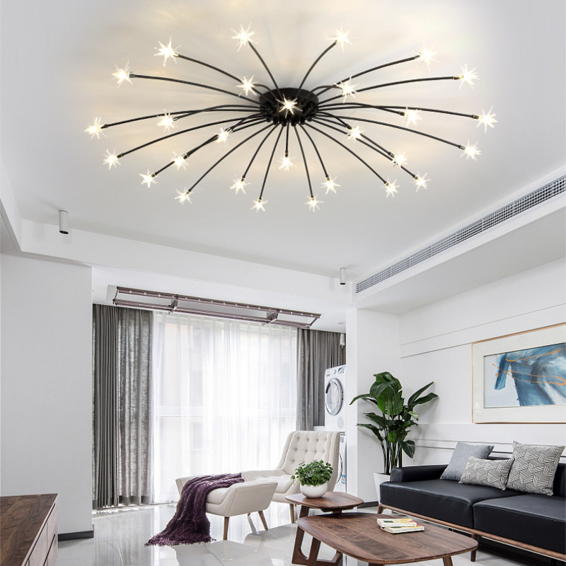 Flush Mount Ceiling Light Aurora Starry Art Deco