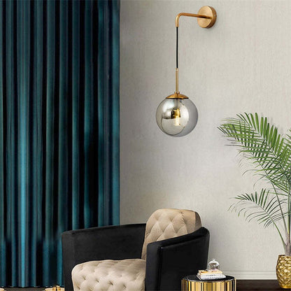 Single Head Nordic Glass Ball LED Wall Reading Lamp