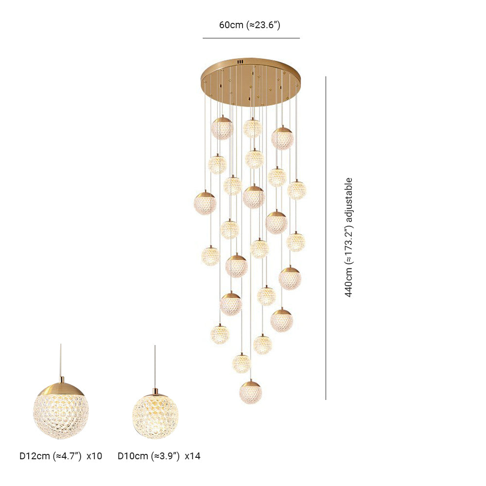 Modern Flair Pendant Light With Gold Art Deco