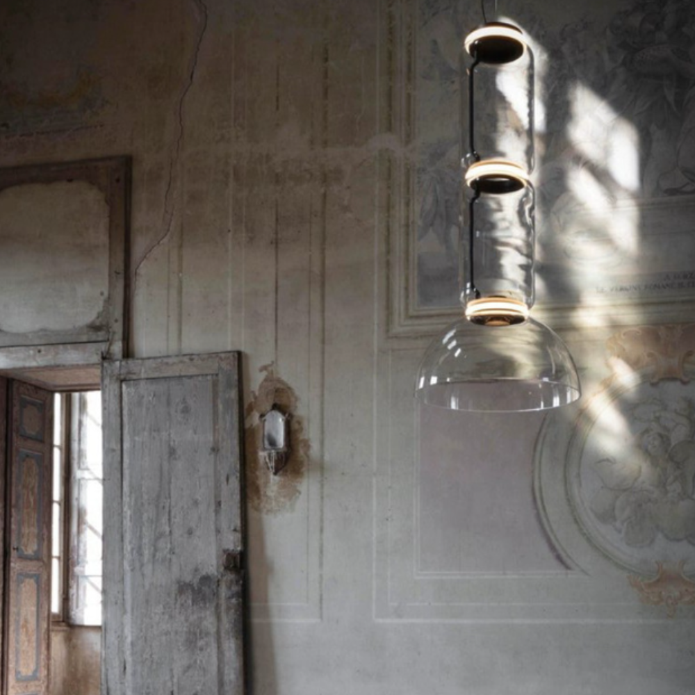 Living Room Ambience Warm White Glass Pendant Light