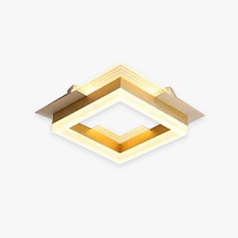 Gold LED Ceiling Light Flush Mount For Bedroom And Living Room By Arisha