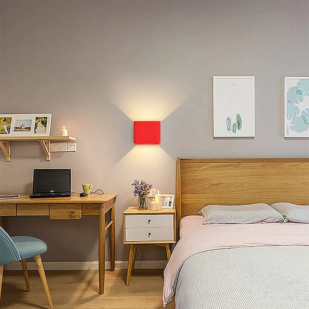 Square Indoor Wall Lamp Geometric Colourful