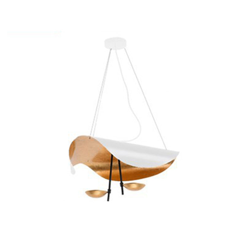 Warm Glow Pendant Light With Gold Foil