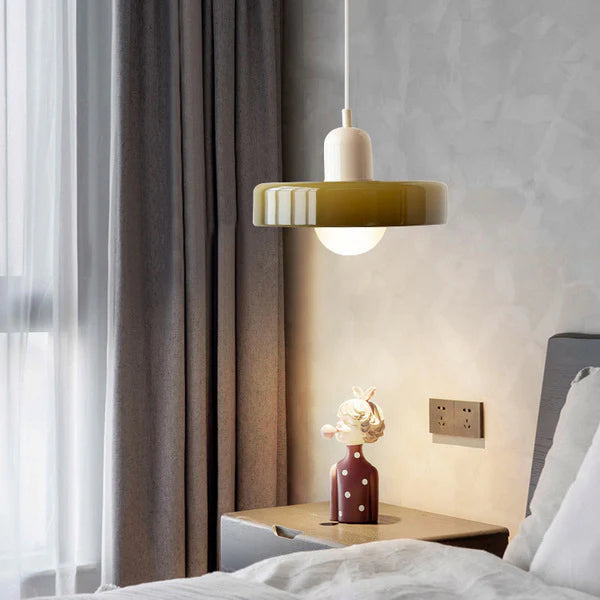 Warm Glow Vintage Glass Pendant Light