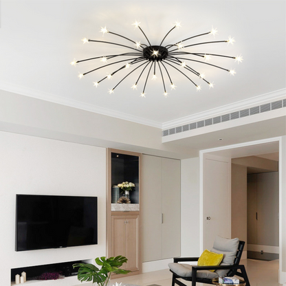 Flush Mount Ceiling Light Aurora Starry Art Deco