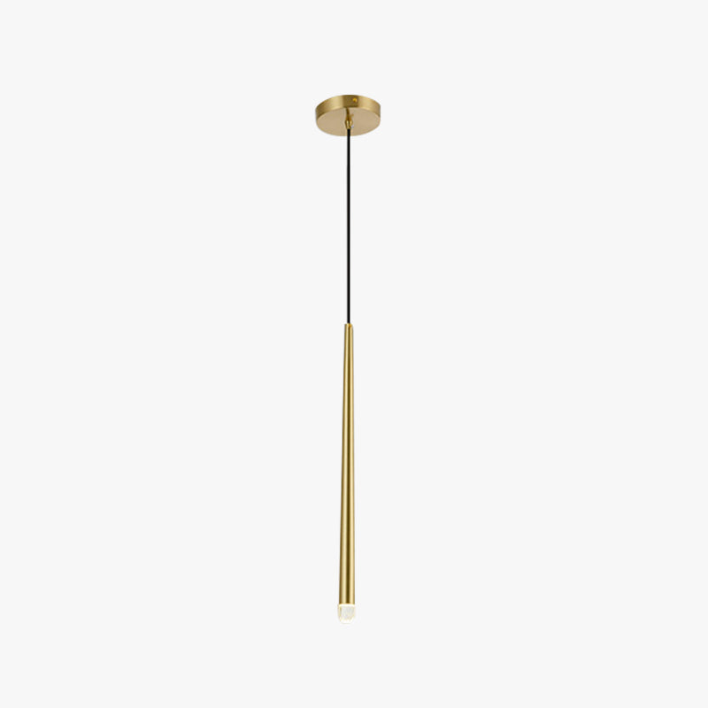 Illumination Ample With Light Pendant Linear Gold