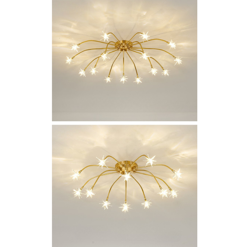 Flush Mount Ceiling Light Aurora Starry Art Deco