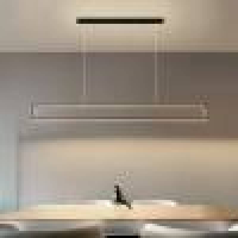 Black Metal Vertical Pendant Light Durable