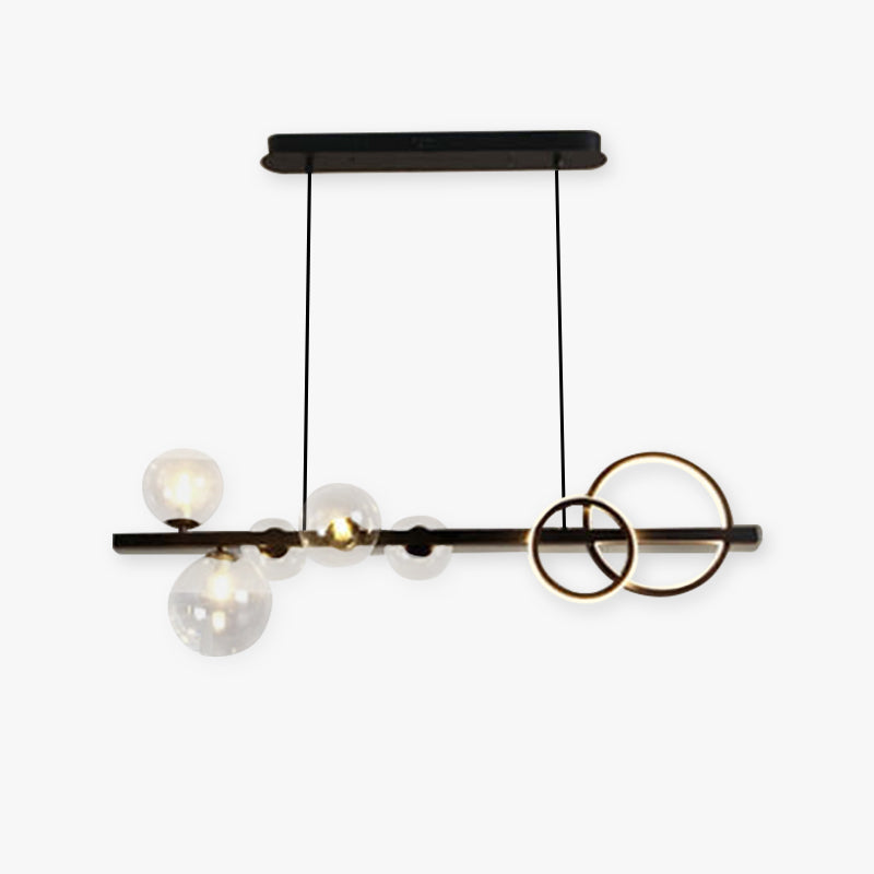 Warm Ring Glow Bubble Circle Pendant Light