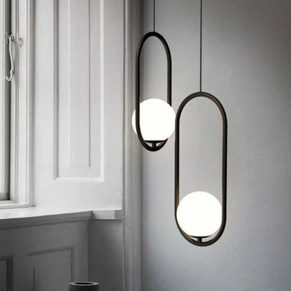Glass And Metal Globe Pendant Light For Ambience Arisha