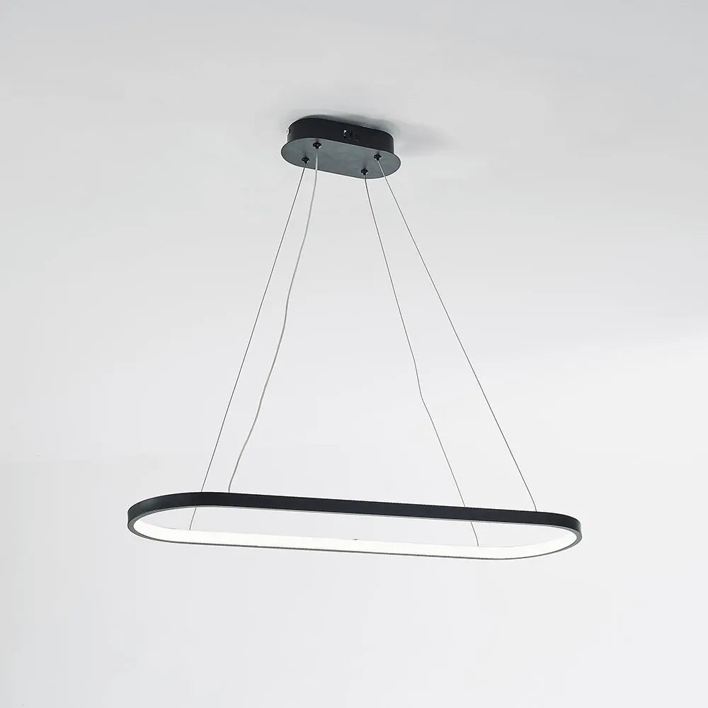 Minimalist Oval Pendant Light Featuring Warm Glow