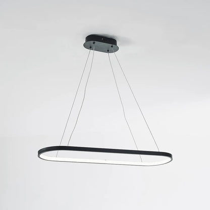Minimalist Oval Pendant Light Featuring Warm Glow