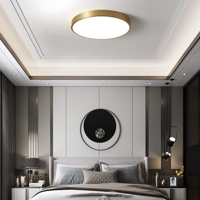 Gold Round Nordic Inspired LED Ceiling Light