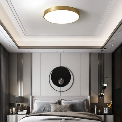 Gold Round Nordic Inspired LED Ceiling Light