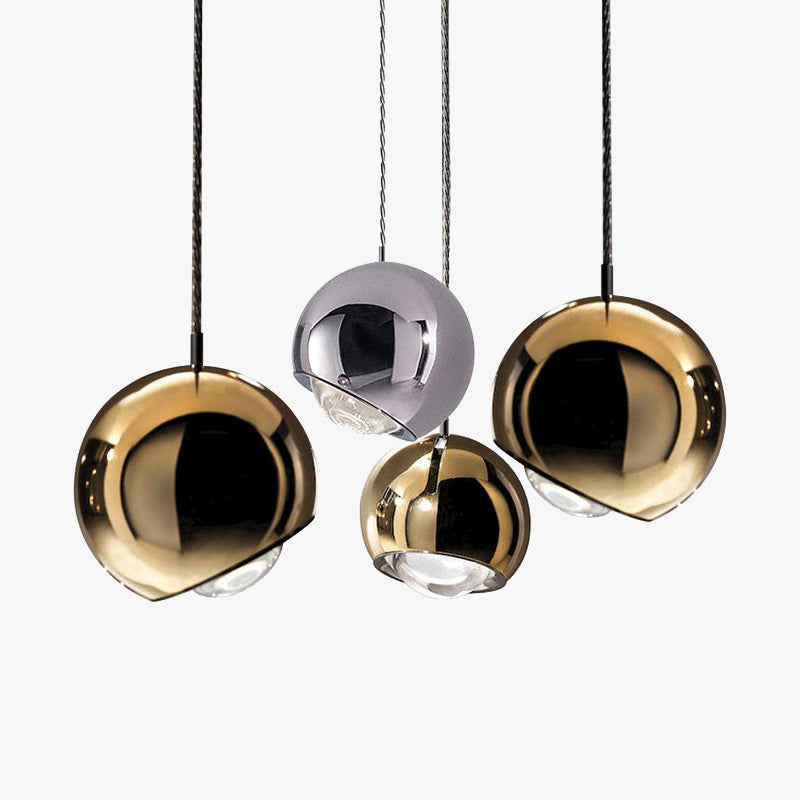 Modern Interiors Warm Glow Pendant Light With Premium Golden Metal Ball