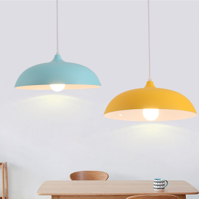Modern Dining Colorful Dome Pendant Light