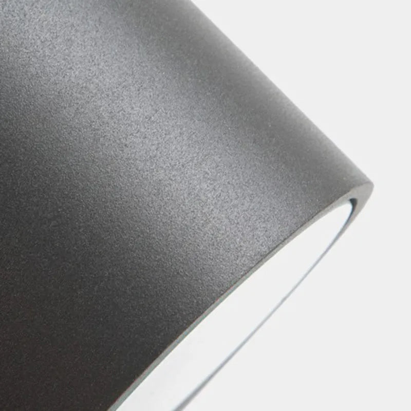 Outdoor Wall Light With LED Minimalist Black Metal Square