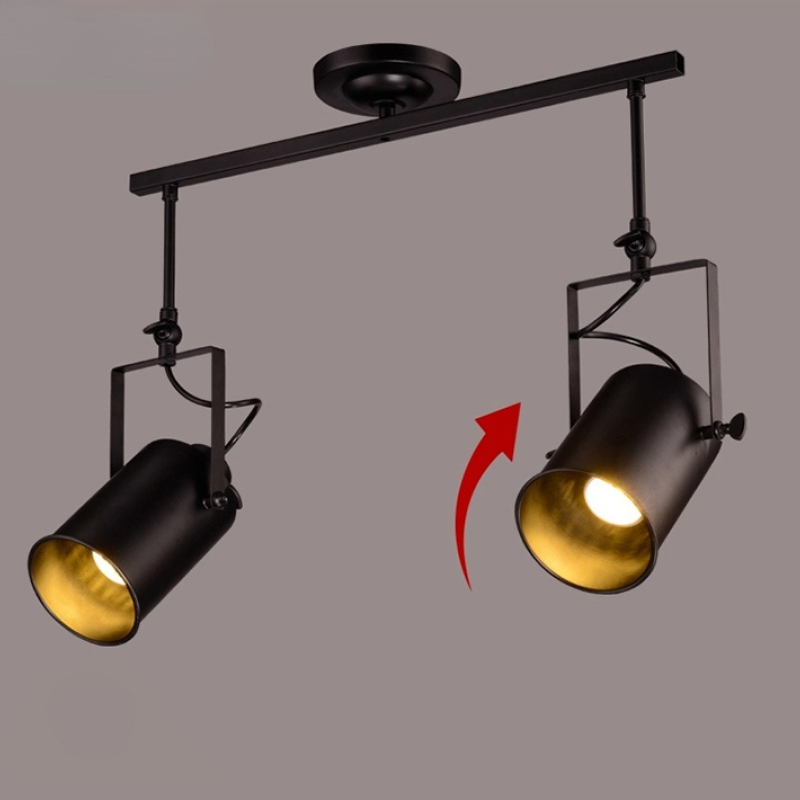 Adjustable Elegant Semi Flush Black Ceiling Light