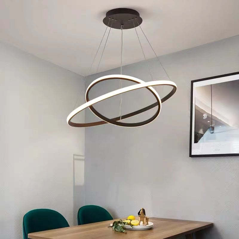 Adjustable Rings Dimmable Ring Pendant Light