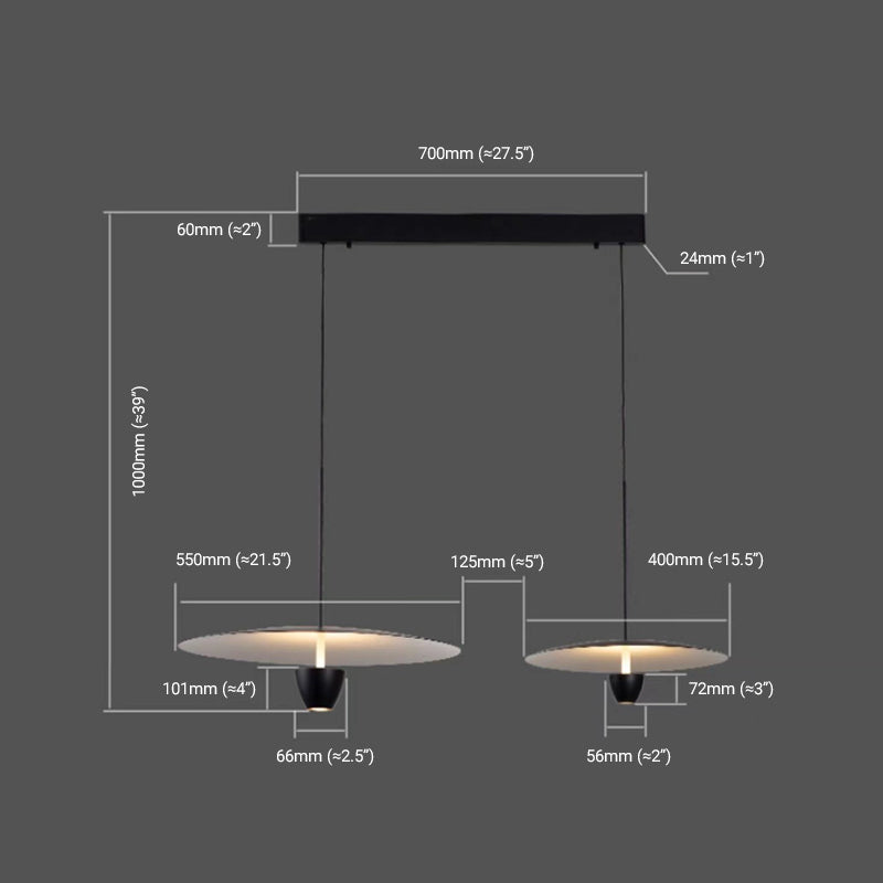 Black Nordic Cluster Pendant Light featuring Warm Glow