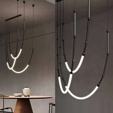 Pendant Light Linear Black Minimalist