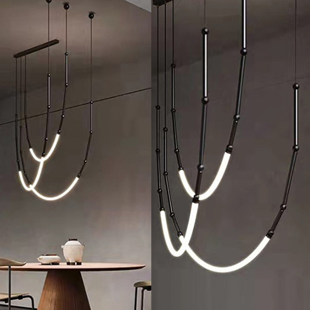Pendant Light Linear Black Minimalist