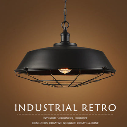 Rustic Black Industrial Pendant Light for Indoor and Outdoor