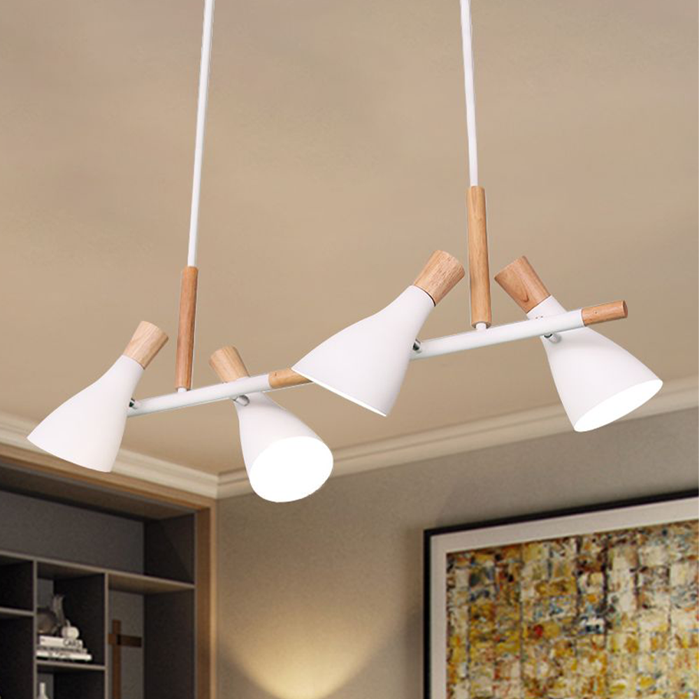 Warm Ambience Nordic Wood Rope Pendant Light