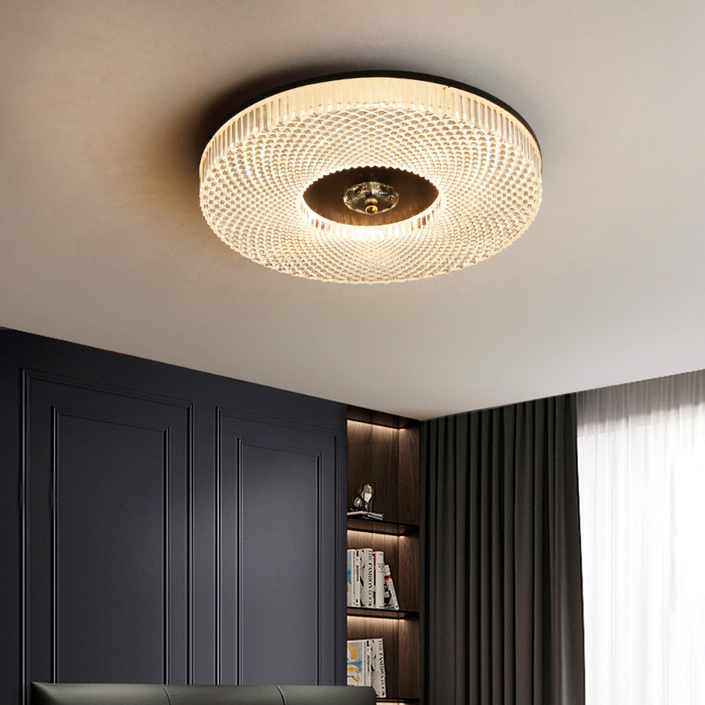 Ceiling Light Sphere Halo With Warm Ambient Glow
