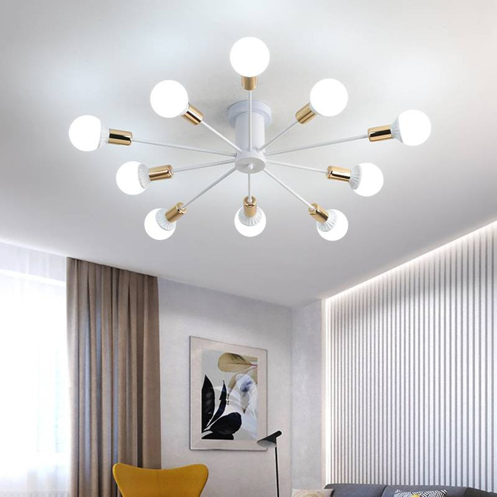 Dimmable Multi Head LED Flush Mount Ceiling Light 6 8 10 Heads