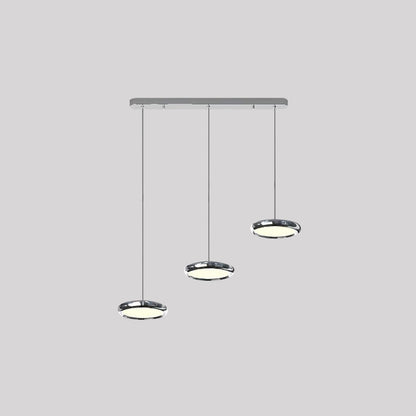 Metal Pendant Light With Acrylic Shade Circular Minimalist