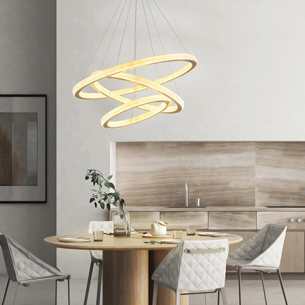 Pendant Light Ring Contemporary Gold For Room Living