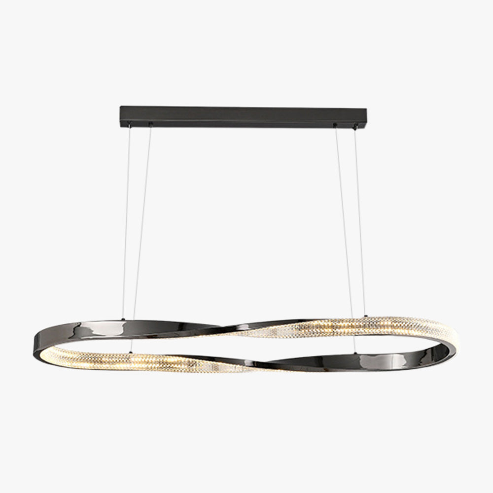 Pendant Light With Warm White Glow Half Ring