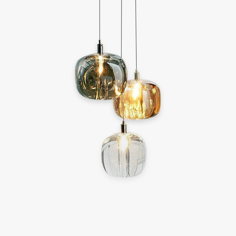 Warm Glow LED Bubble Glass Pendant Light