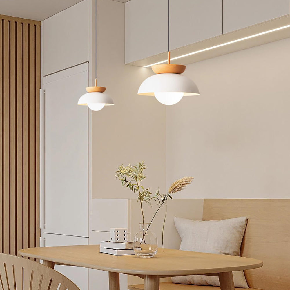 Lamp Pendant Metal and Wood Scandinavian Delivers Warmth