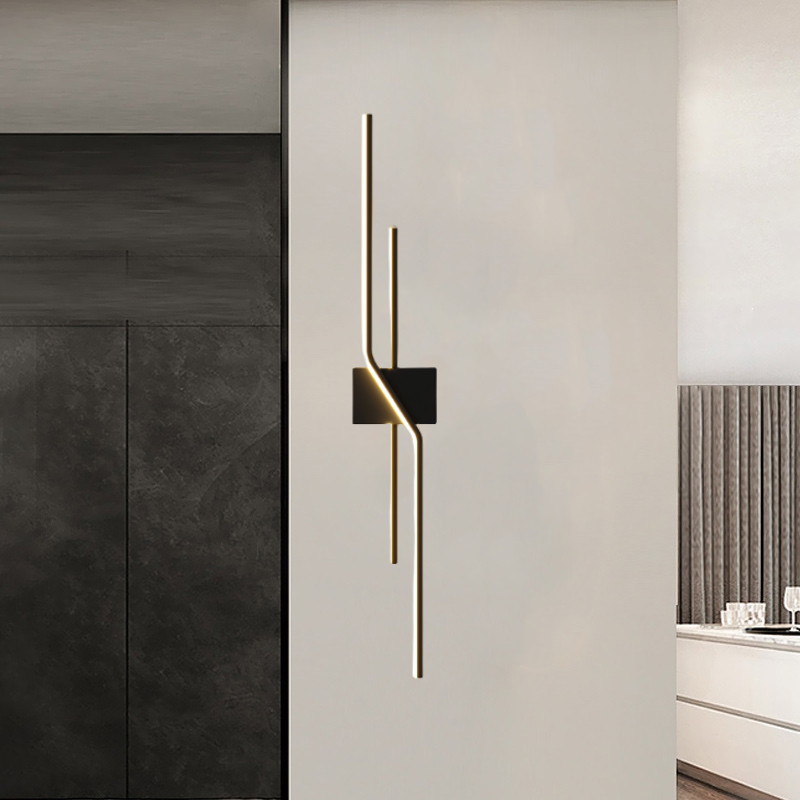 Three Colour Change Dimmable Minimalist Linear Metal Vanity Wall Light