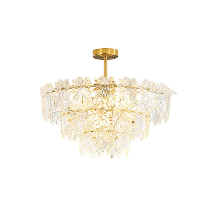 Modern Style Three Rings Gold Pendant Light