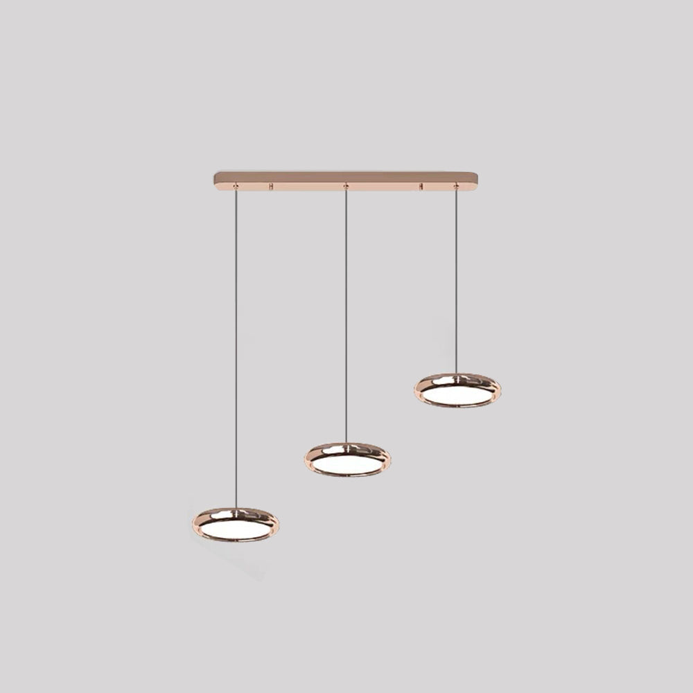 Metal Pendant Light With Acrylic Shade Circular Minimalist
