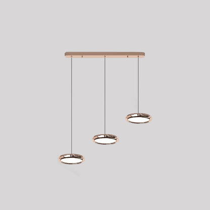 Metal Pendant Light With Acrylic Shade Circular Minimalist