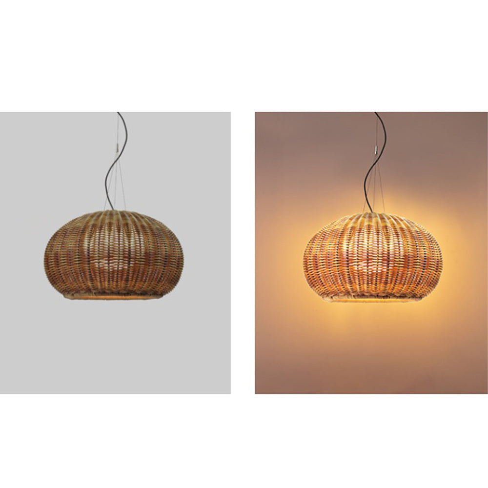Durable Acrylic Core Handcrafted Bamboo Pendant Light