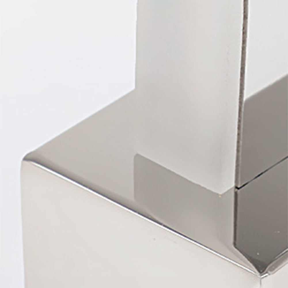 Silver White Finish Wall Mounted Rectangular Vanity Mirror